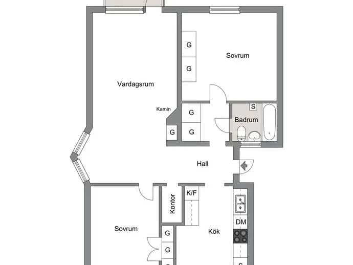 Floor plan for Myrängsvägen 18B