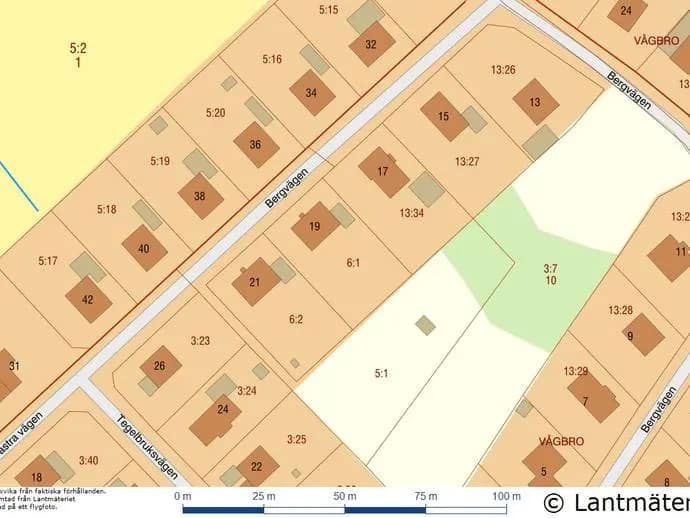 Planritning för Bergvägen 19