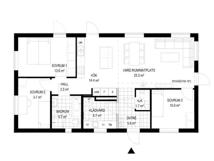 Floor plan for Skogsharevägen 5