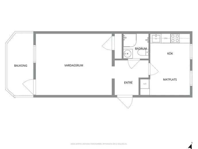 Floor plan for Malmögatan 4B