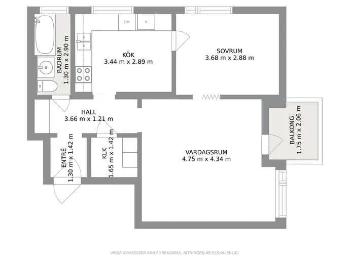 Floor plan for Östra Midvintersgatan 14