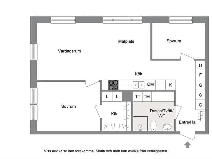 Planritning för Herrgårdsgatan 91