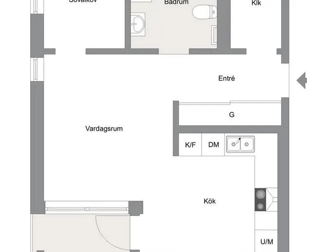 Floor plan for Linbastagatan 9