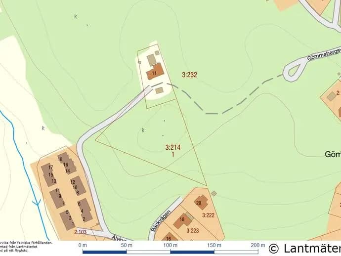 Planritning för Unik tomt i centrala Svanesund!