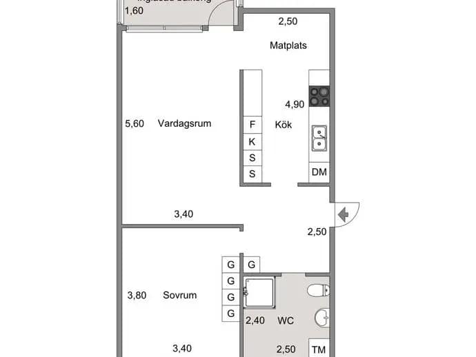Floor plan for Mårbackagatan 14