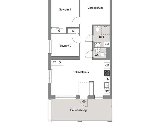 Planritning för Drabantgatan 12, vån 7