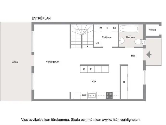 Floor plan for Friluftsvägen 5B