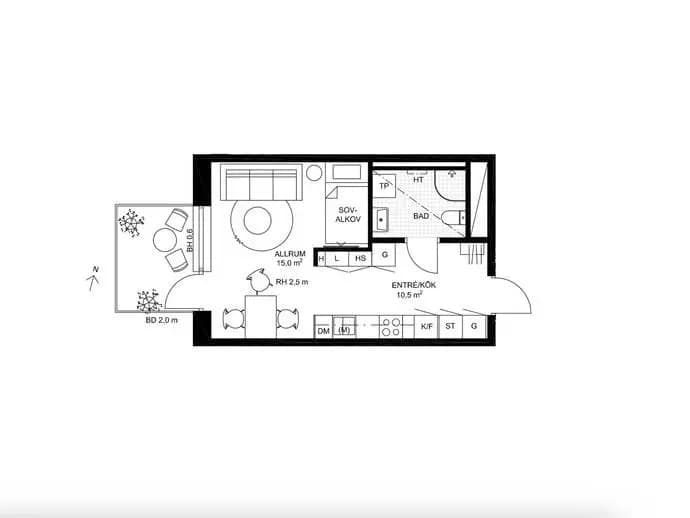 Planritning för Rosenapelgatan 3