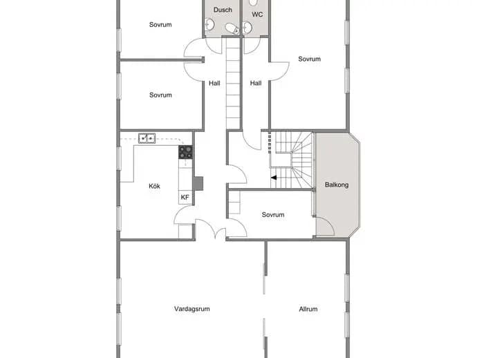 Floor plan for Stationsvägen 16