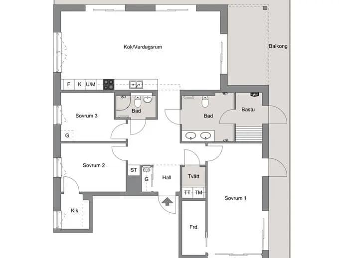 Floor plan for Leopold Nygrens Promenad 14