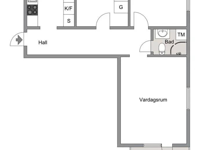 Planritning för Gärdesgatan 20 A