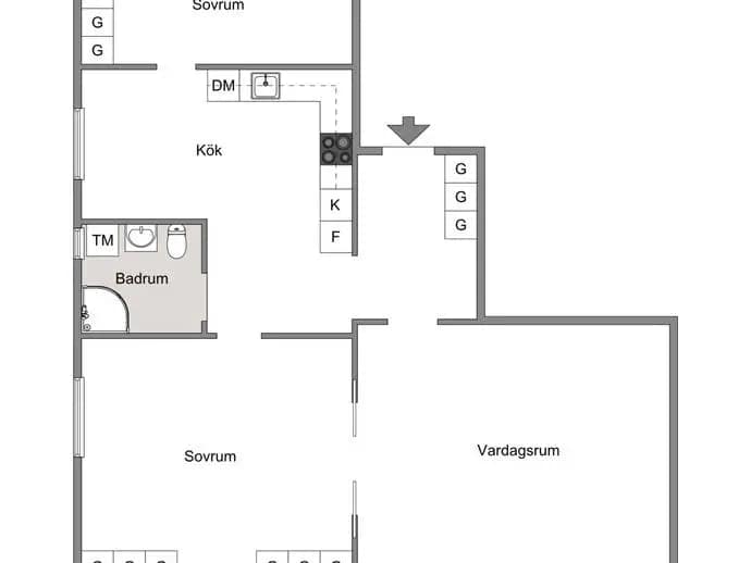 Floor plan for Storgatan 88