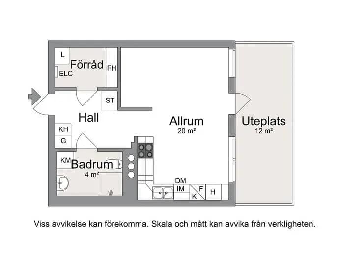 Planritning för Erikshällsgatan 34C