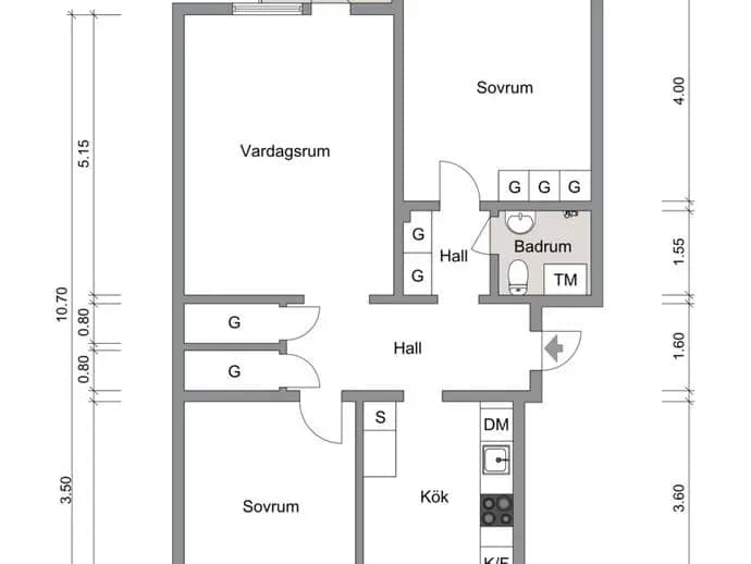 Floor plan for Adolf Andersohnsgatan 10 C