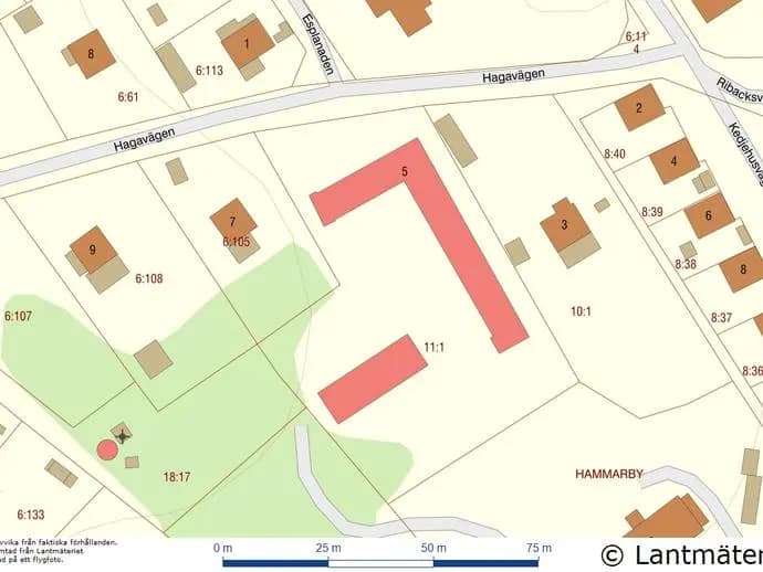Planritning för Hagavägen 5