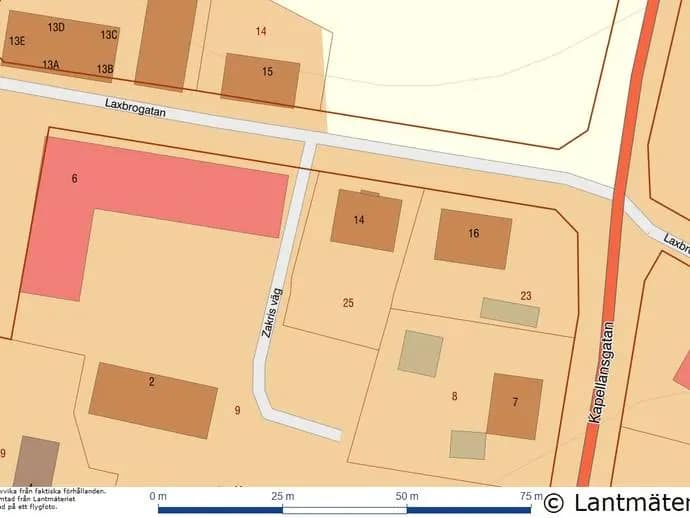 Planritning för Laxbrogatan 14