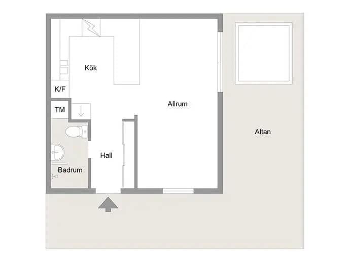 Floor plan for Långtorpet 2B