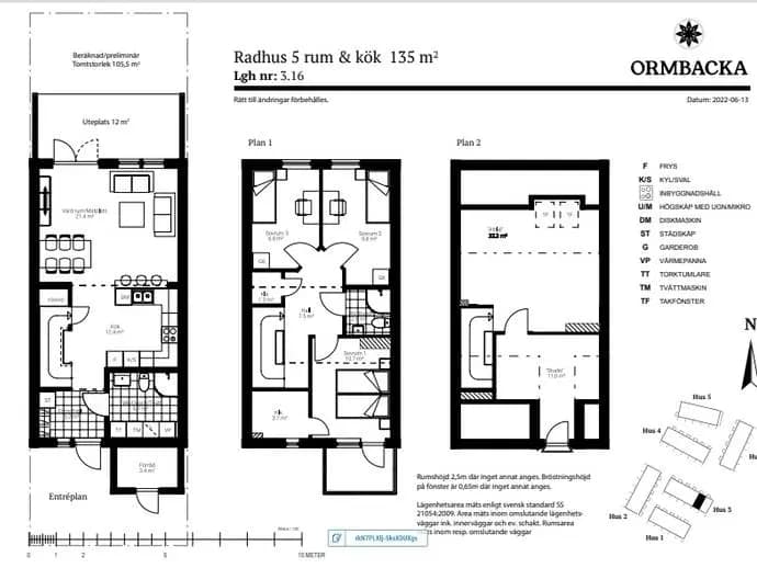 Floor plan for Friggaslingan 13