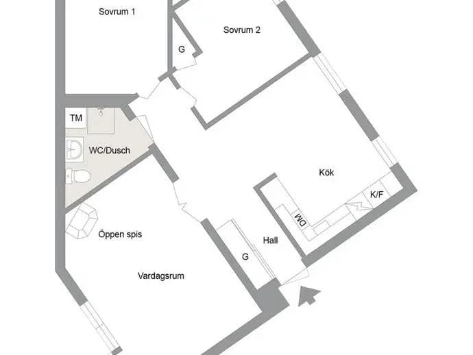 Planritning för Storsvängen 44