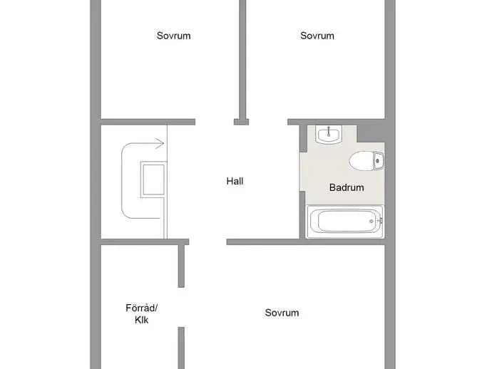Floor plan for Orkanvinden 1 D