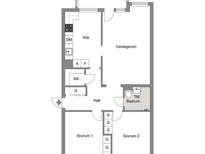 Floor plan for Nyborgsvägen 21