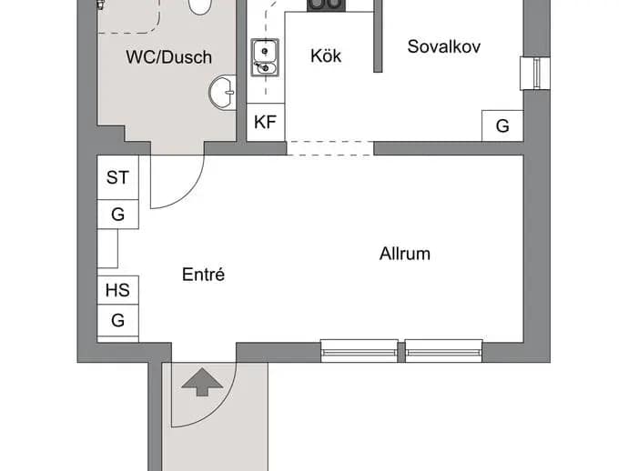 Floor plan for Tingsvägen 8B