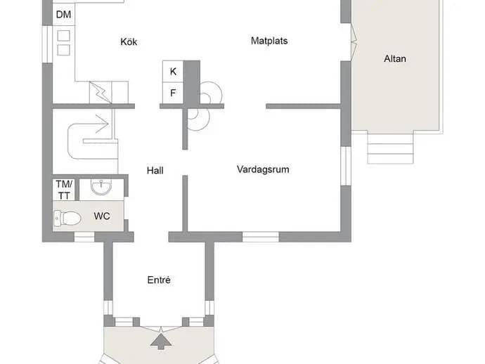 Floor plan for Parkgatan 14
