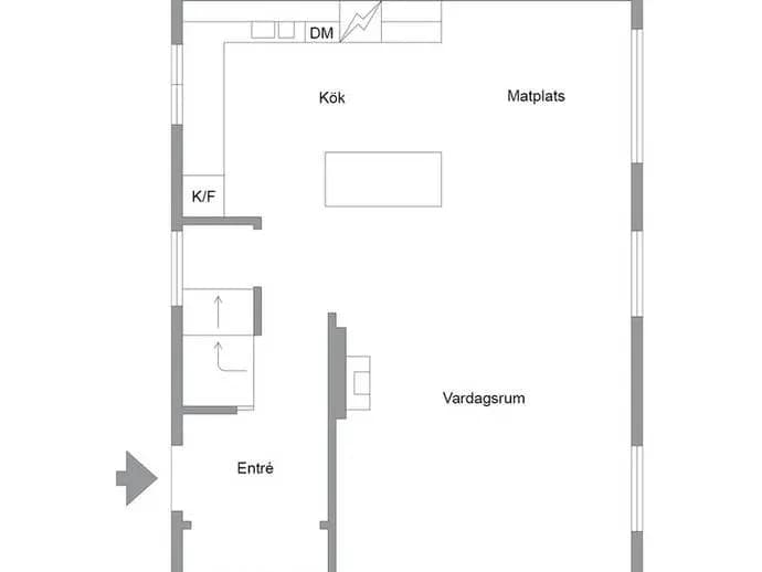Planritning för Prästgårdsallén 8A