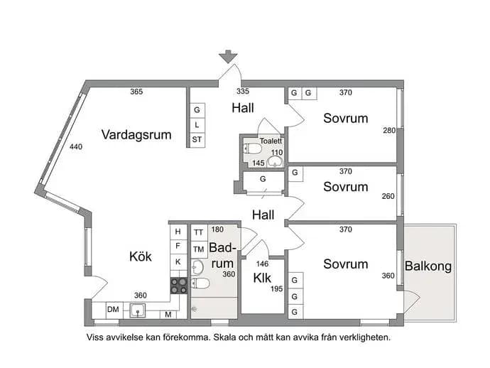 Planritning för Drottninggatan 3B