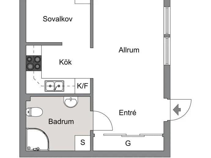 Floor plan for Tingsvägen 8M