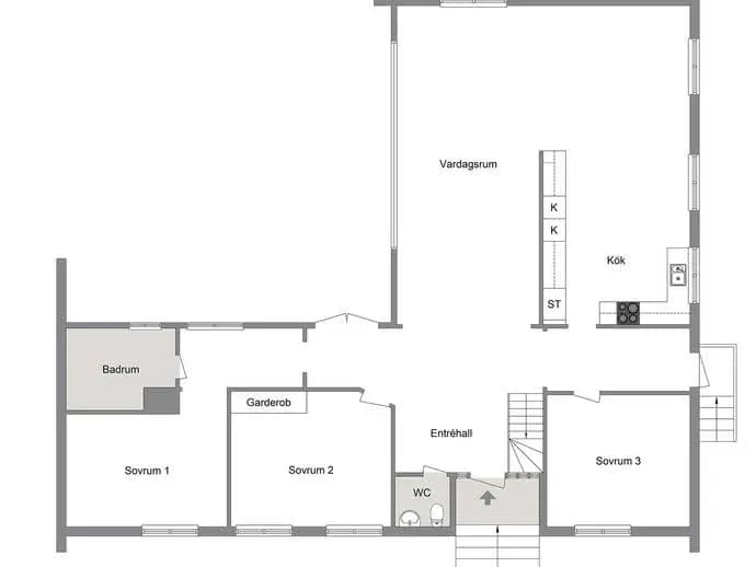 Floor plan for Toppvägen 21