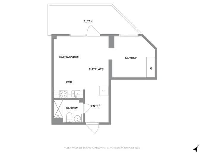 Floor plan for Möllegränden 19B