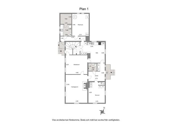 Floor plan for Norrvrå 4