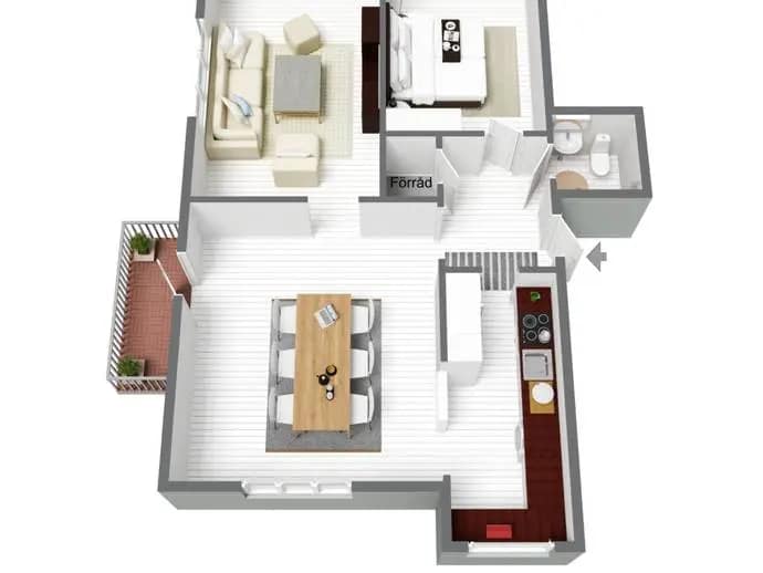 Floor plan for Kullagatan 5C