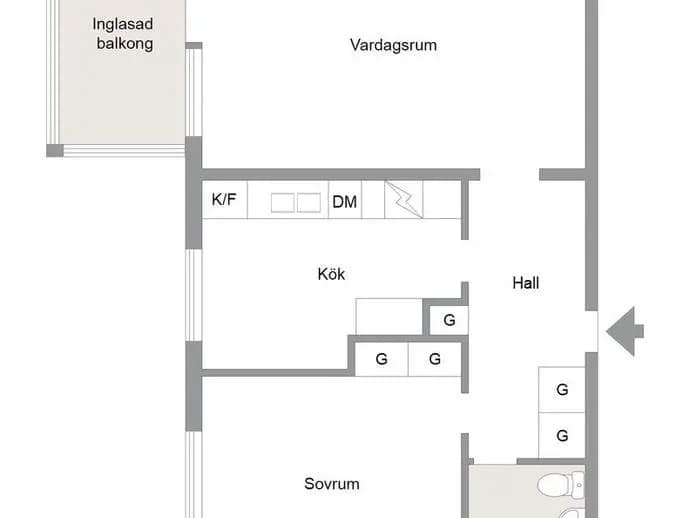 Planritning för Södra Järnvägsgatan 6A