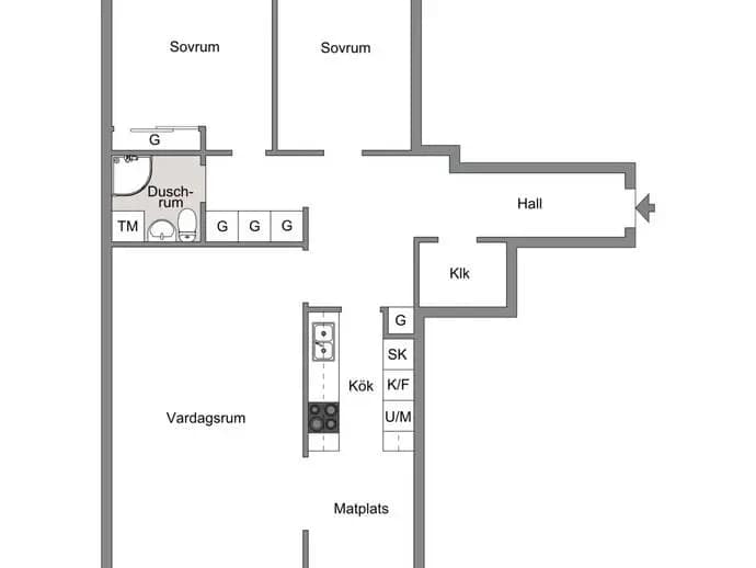 Planritning för Herrgårdsvägen 32