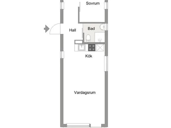Floor plan for Terrassen #25 - Backladsvägen 8D