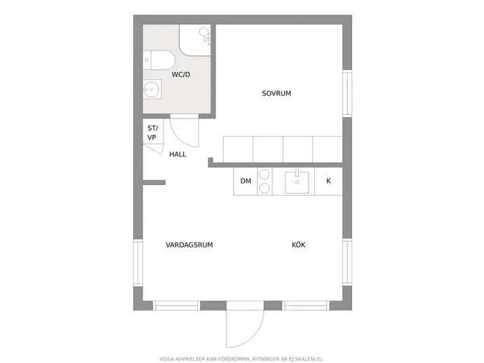 Planritning för Strandvägen 72, stuga 204