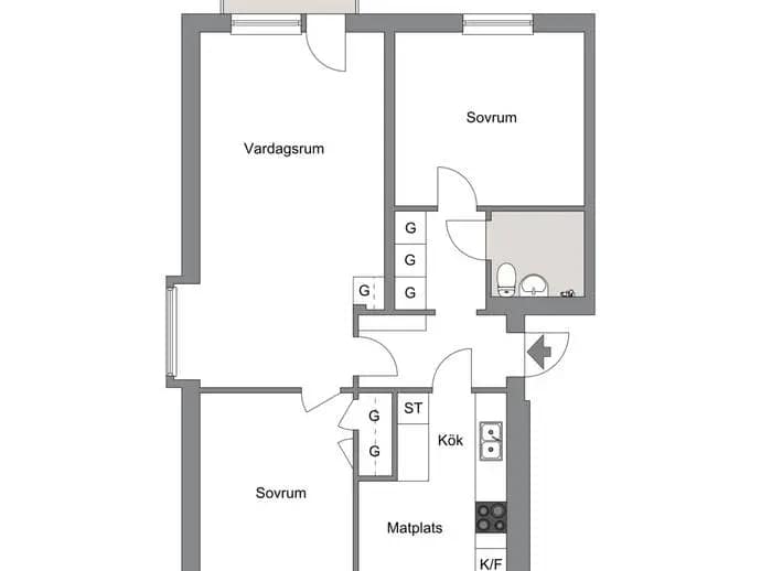 Planritning för Djupegatan 35A