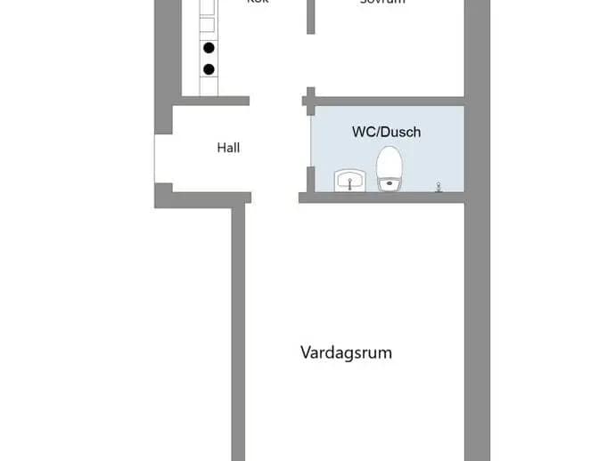 Planritning för Mellangatan 18 C