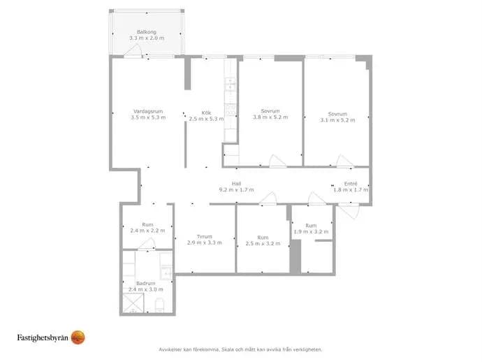 Floor plan for Lilla Torget 1
