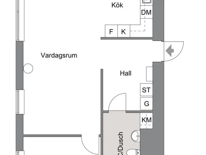 Floor plan for Storgatan 82B