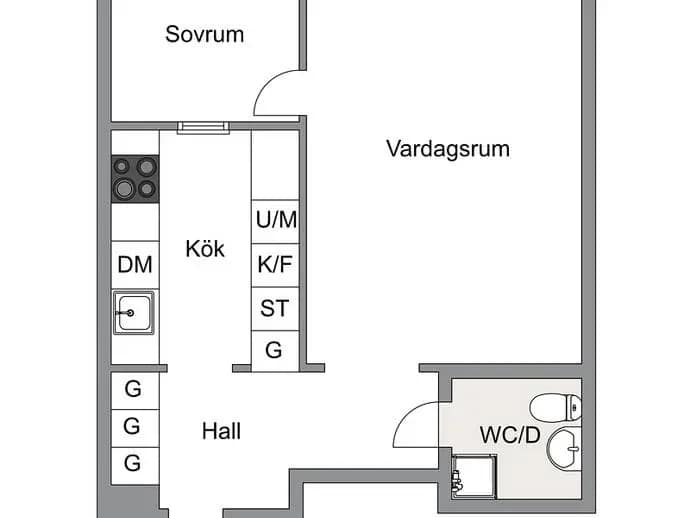 Floor plan for Vintervägen 5B