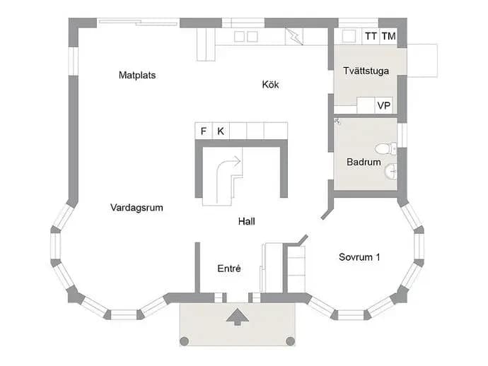 Planritning för Kumla trädgårdsgata 35