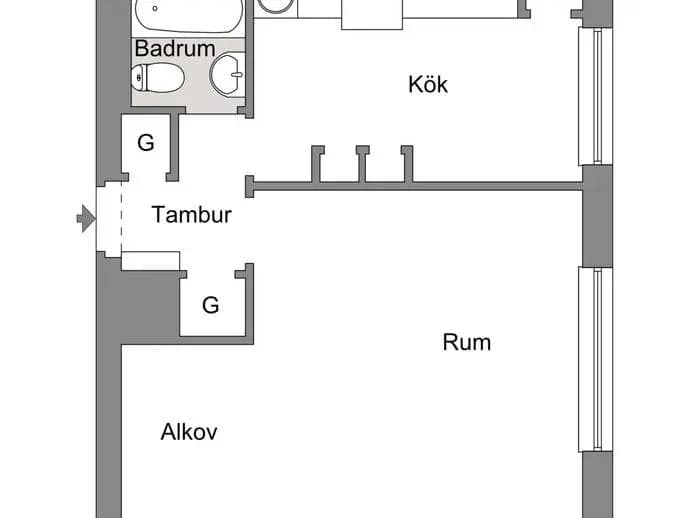 Floor plan for Sunnavägen 13 A
