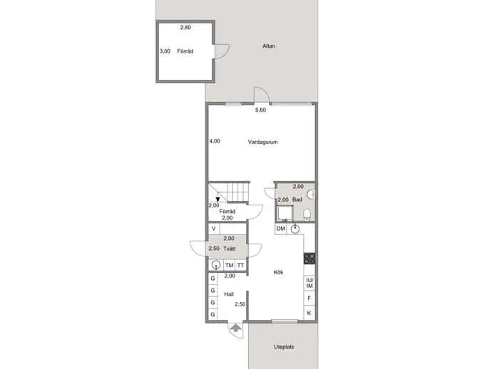 Floor plan for Dagsverksgatan 21