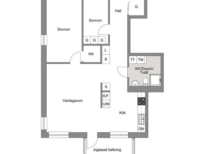 Floor plan for Minnesvägen 1, Bovieran
