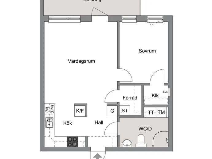 Floor plan for SJÖMÄRKESGATAN 6A