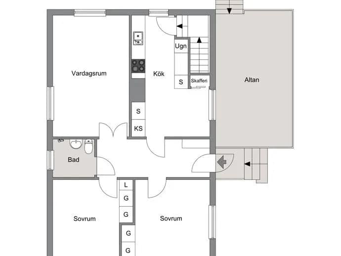 Floor plan for Massavägen 44