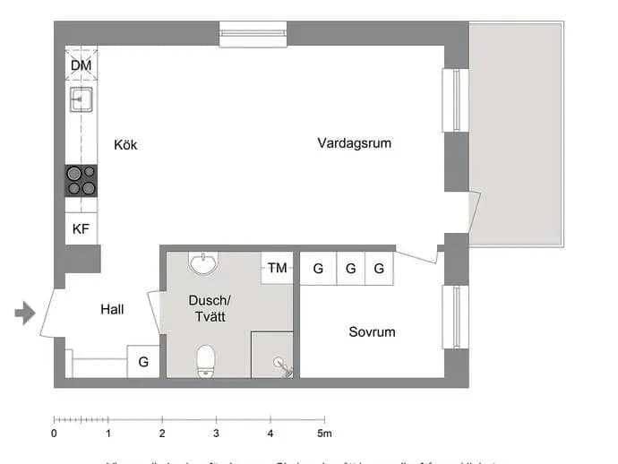 Floor plan for Parkvägen 3